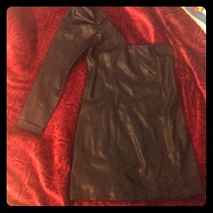 Zara faux leather dress